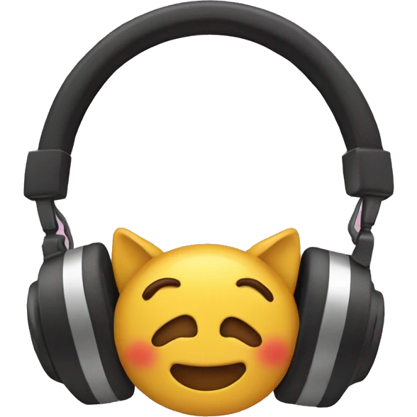 Headphones with mini Corquette bows emoji
