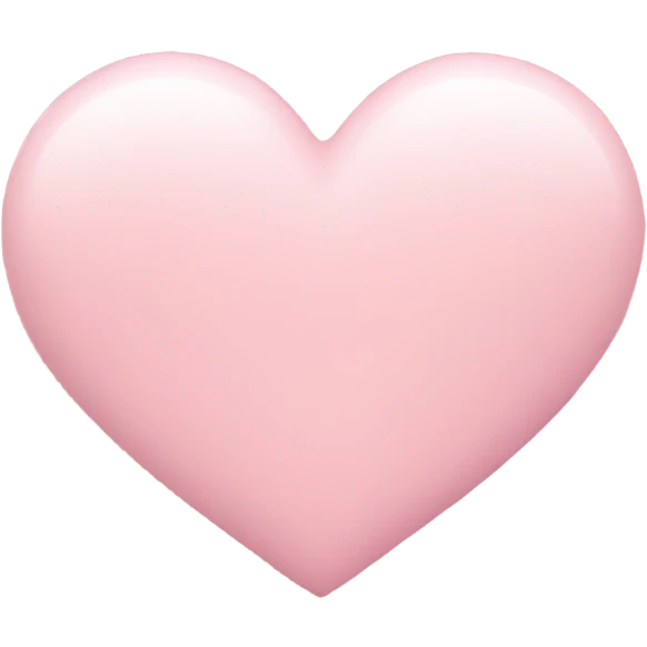 Heart with soft pink emoji