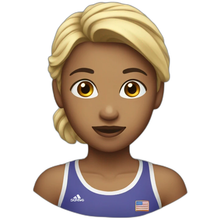 athlète fille emoji