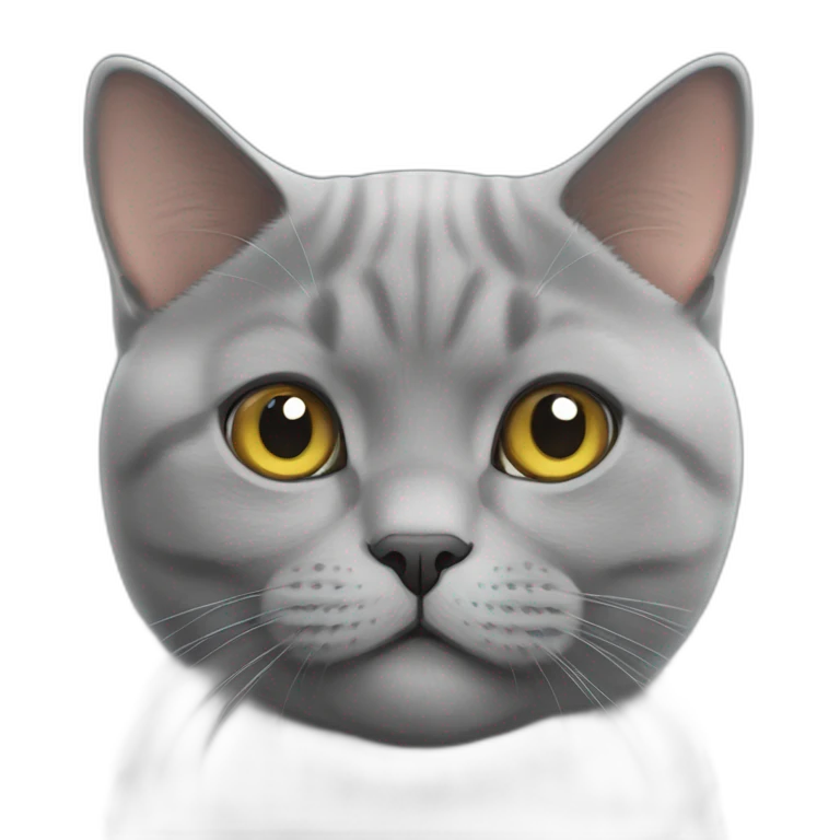  gray british shorthair cat emoji