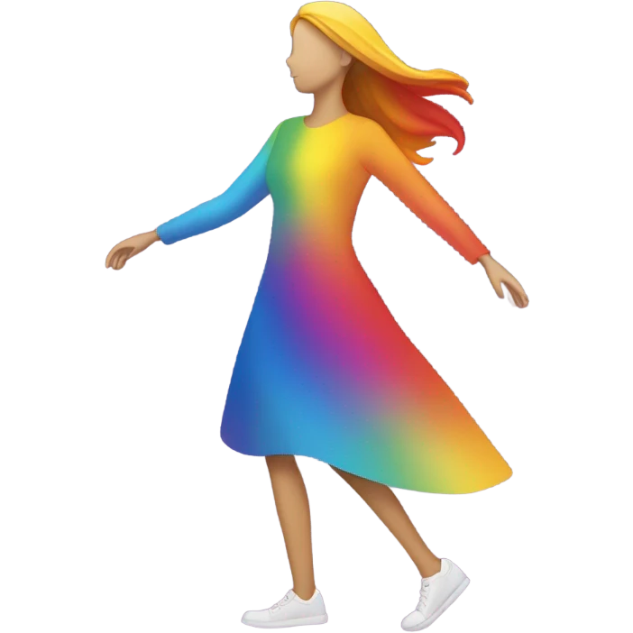 Walk woman and rainbow  emoji