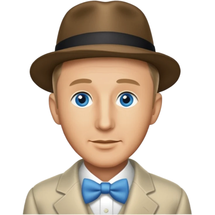 Bing Crosby with blue eyes emoji