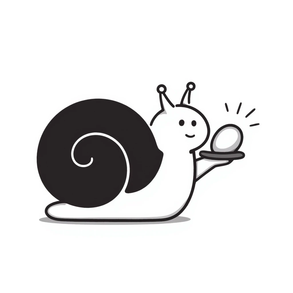 snail with a pacifier emoji