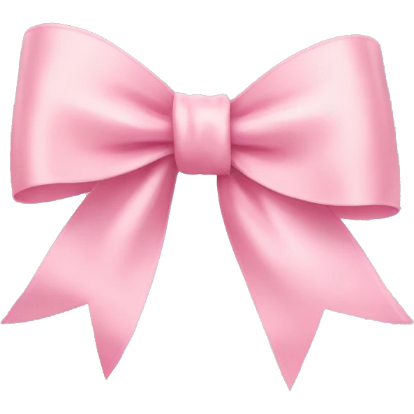 light pink ribbon bow emoji