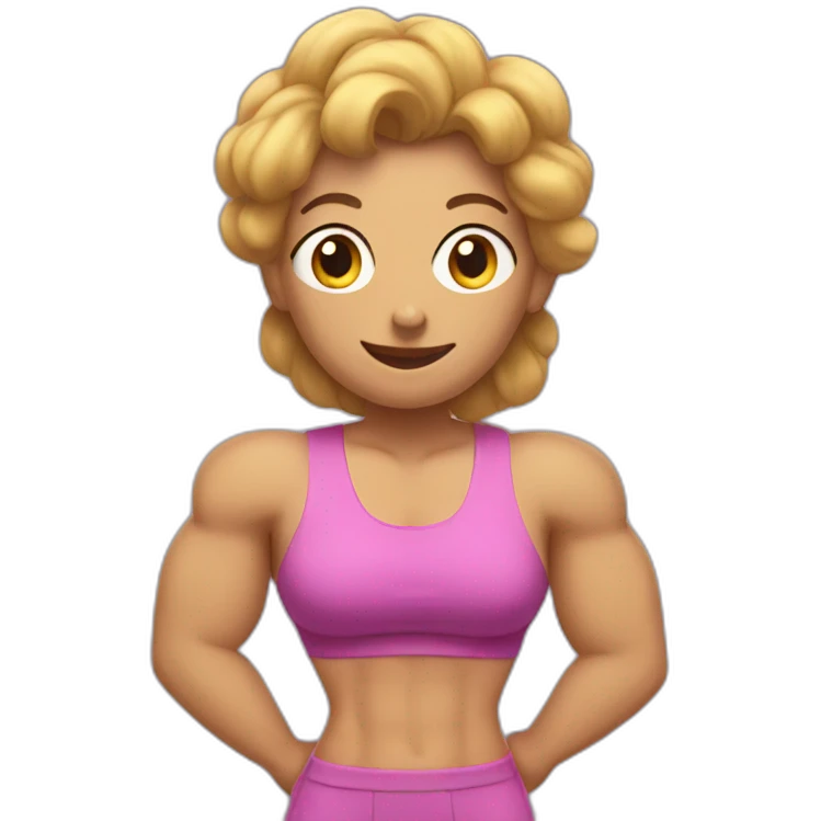A mam with big muscles emoji