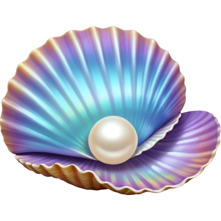 opened sea shell pearl inside emoji