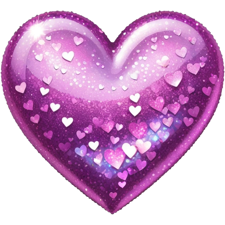 Pink glitter heart  emoji