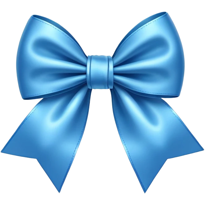 blue bow emoji