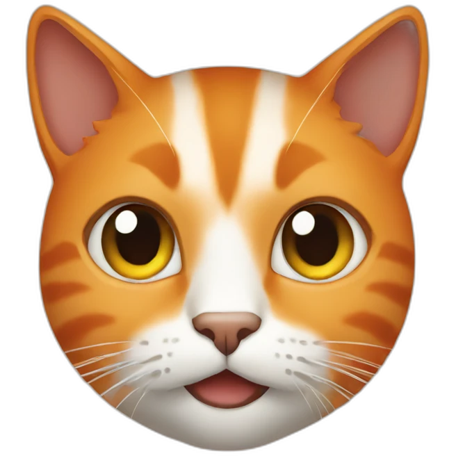 Cat orange logo emoji