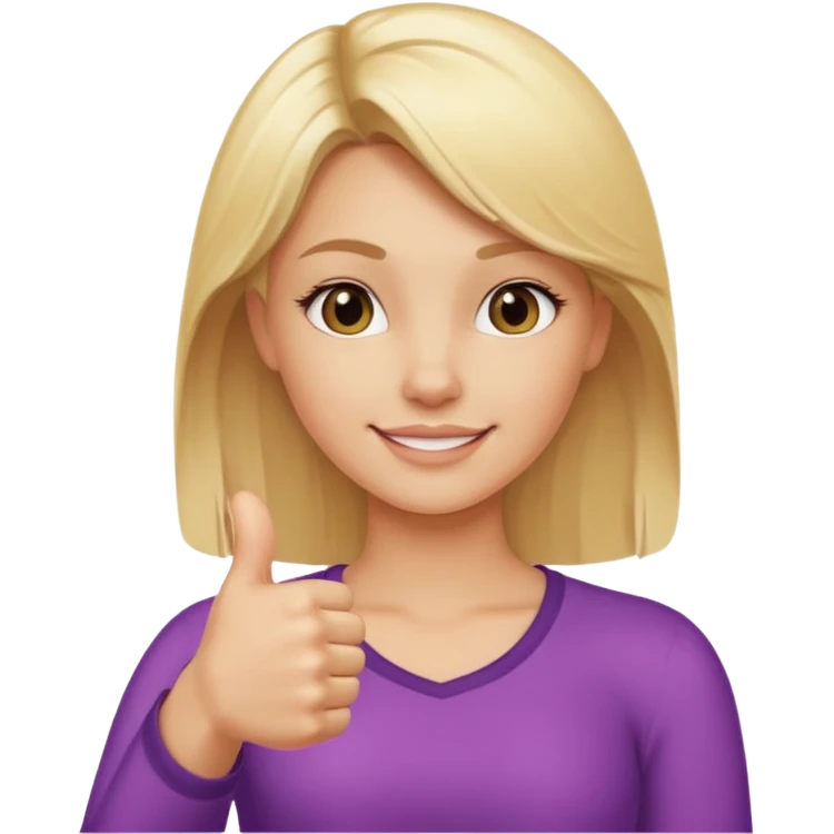 blond girl doing thumbs up sign sassy emoji