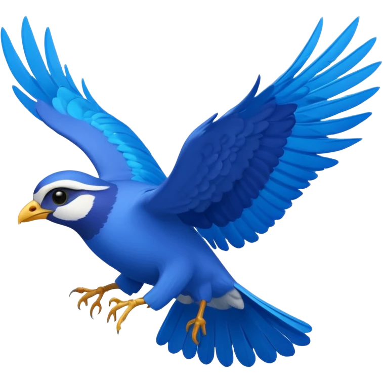 blue lark in flight emoji