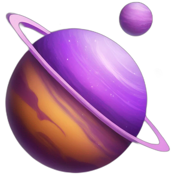 space planet with purple elements emoji