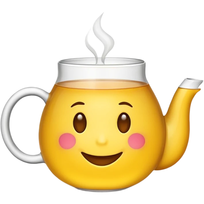 Yellow emoji clocking that tea  emoji