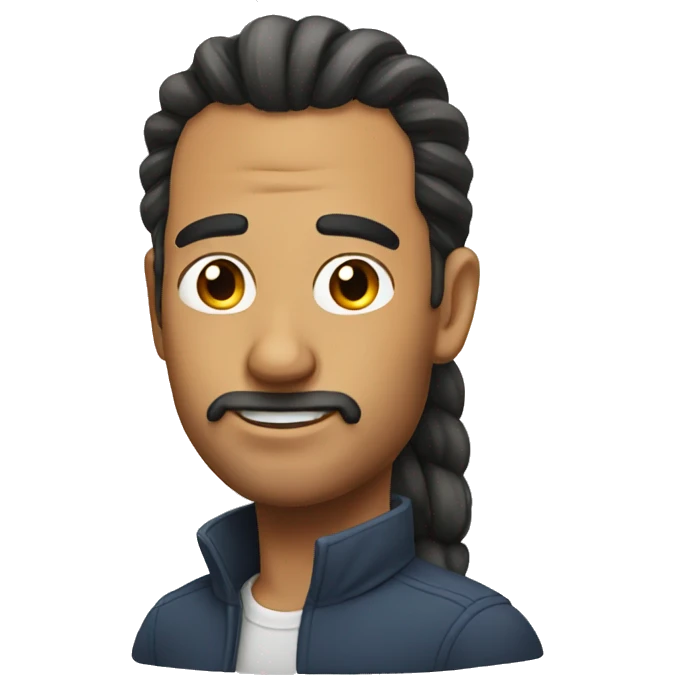 man with a ponytail  emoji