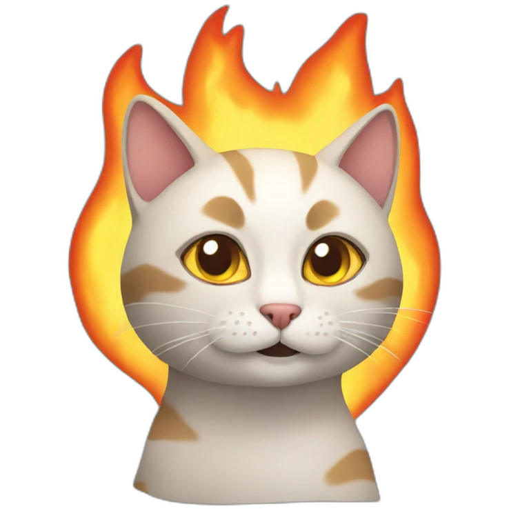 cat fire emoji