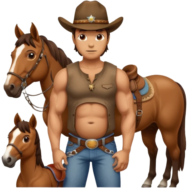 pregnant male with horse emoji