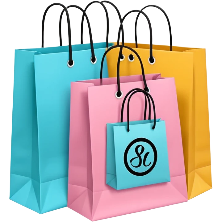 sephora and lululemon shopping bags emoji