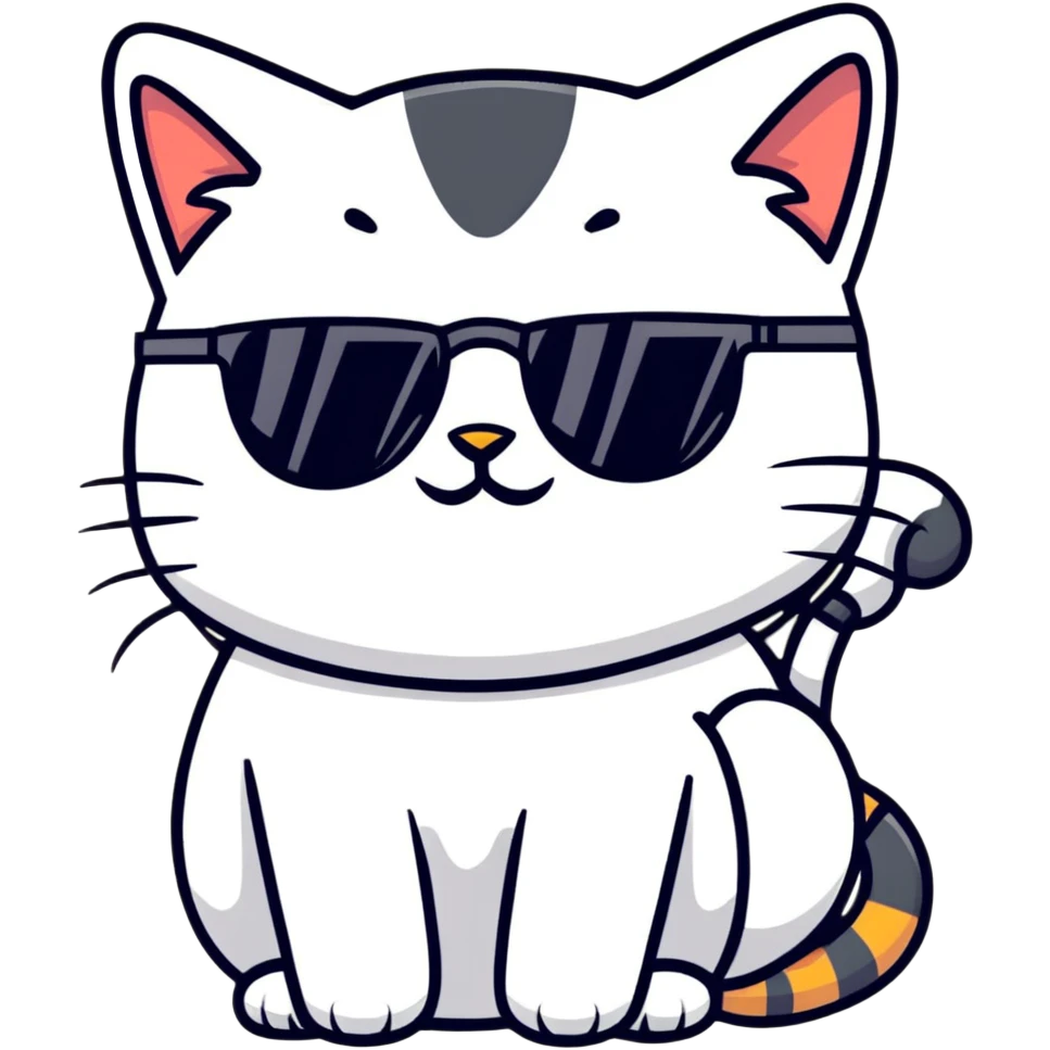Cat with sunglasses emoji