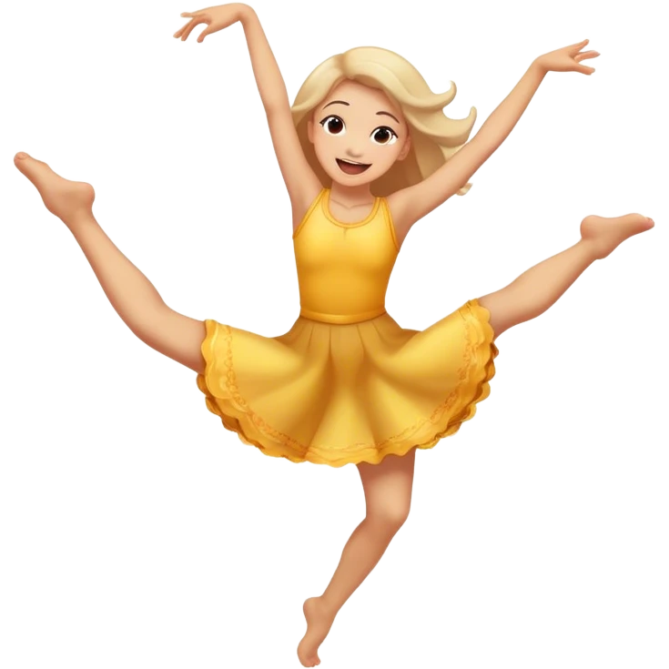 Happy girl dancing upside down emoji