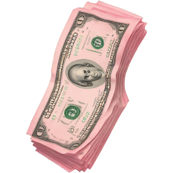 Pink money emoji
