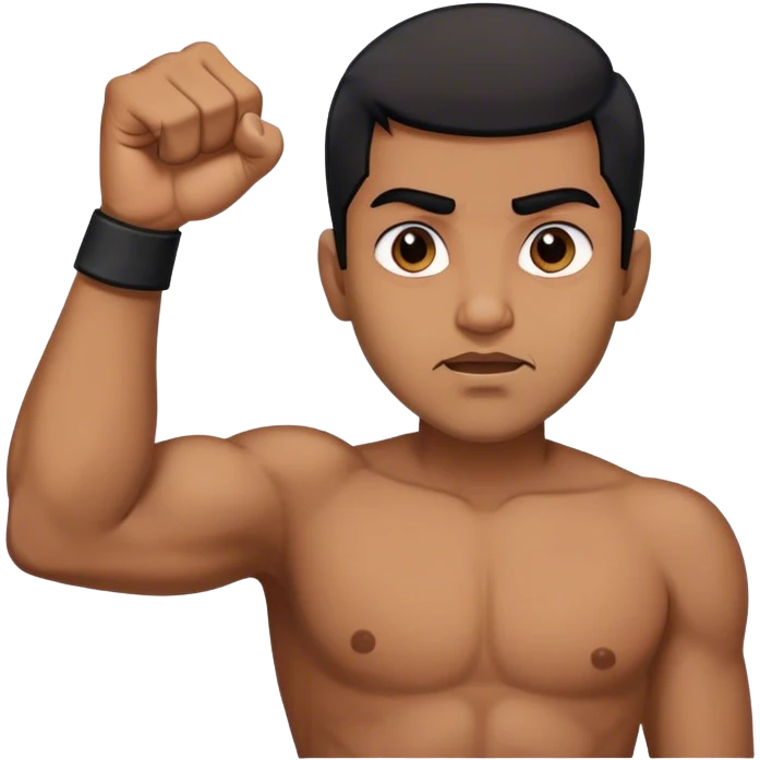 indian man black fist emoji