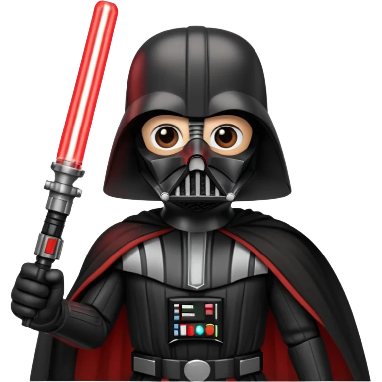 Darth Vader with red lightsaber emoji
