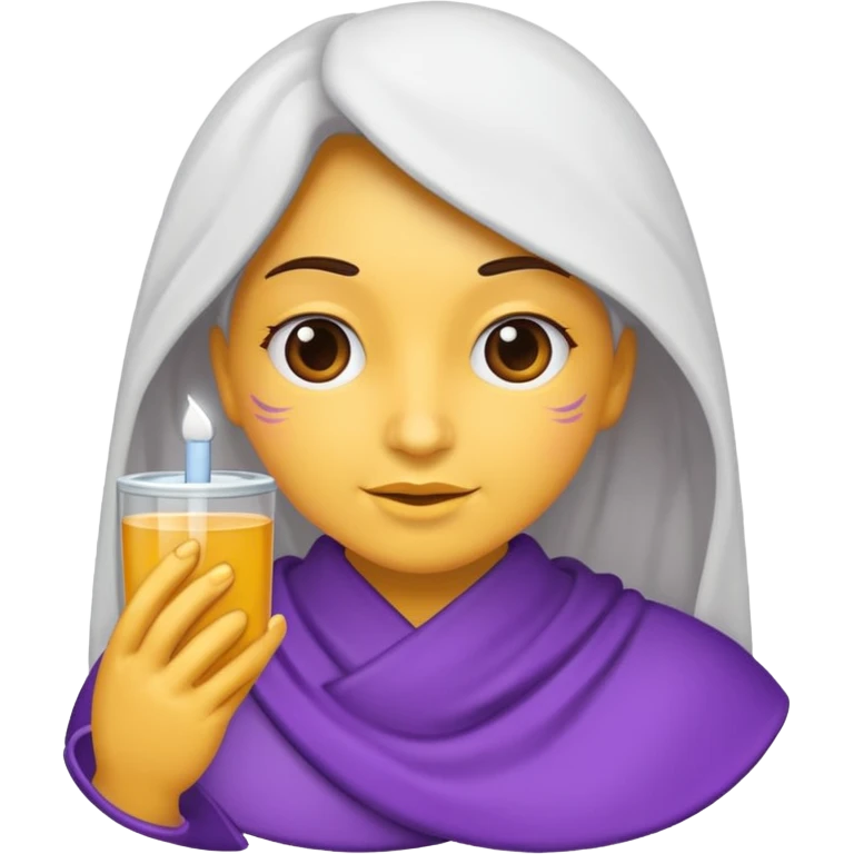mamadeira branco e roxo emoji