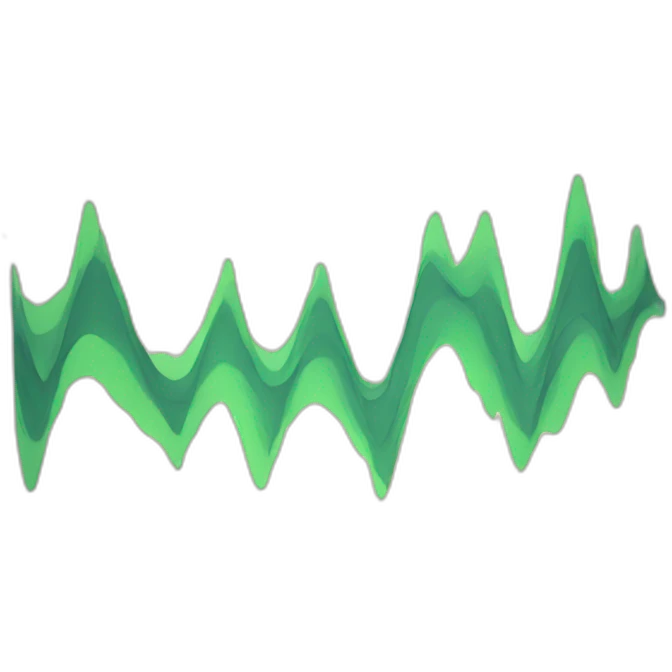 wavy sign on graph periodic emoji