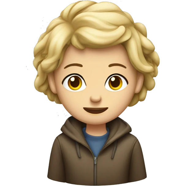 junge Frau umarmt jungen Mann von hinten. emoji