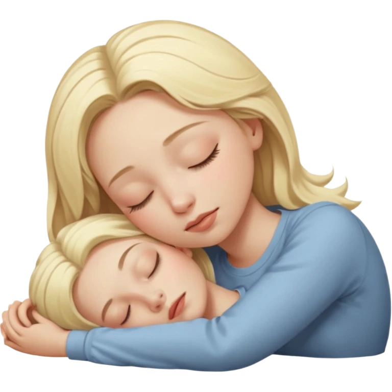 A blonde girl sleeping but make it look good emoji