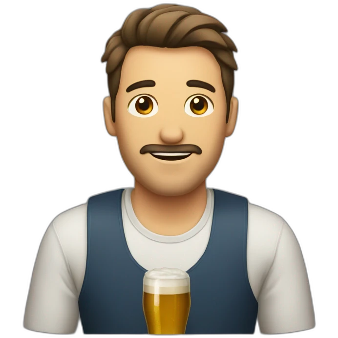 Homme avec bière emoji