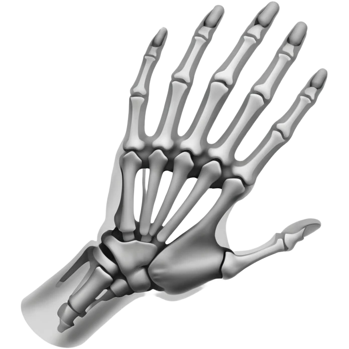 x-ray radiograph of a hand emoji