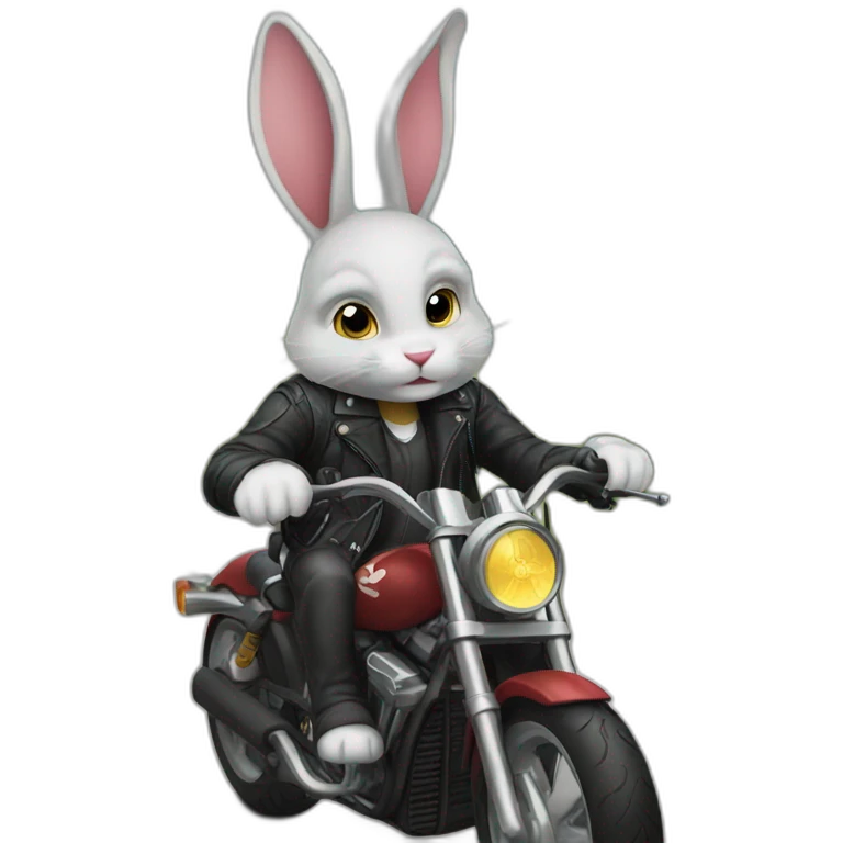 Biker bunny emoji