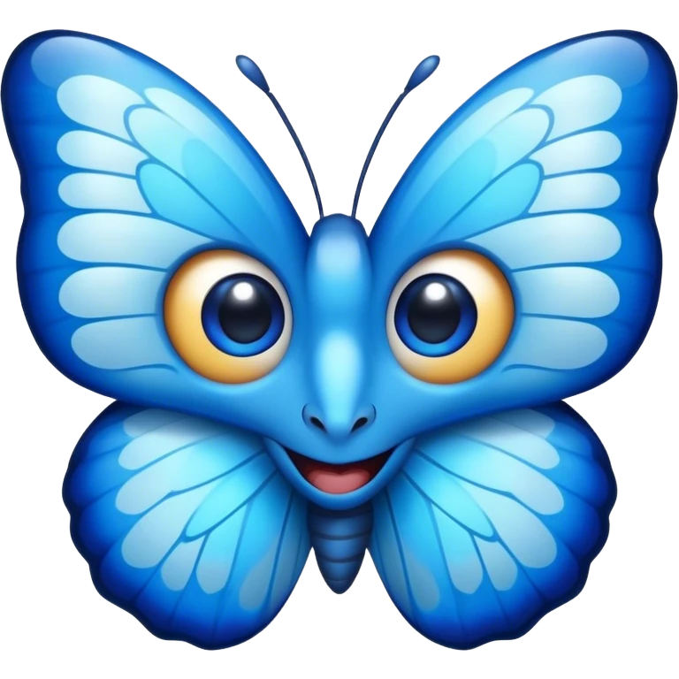Cinematic Realistic Comical Blue Butterfly Portrait Emoji, Head tilted dramatically with an exaggeratedly amused expression, featuring striking, vividly detailed sapphire wings with playful, intricate patterns and wide, expressive eyes brimming with humorous disbelief, rendered with lifelike clarity and vibrant natural hues, high shine, dramatic yet playful, styled with an air of cheeky floral mischief, soft glowing outline, capturing the essence of a spirited and over‐the‐top blue butterfly that looks ready to flutter its way into viral fame! emoji