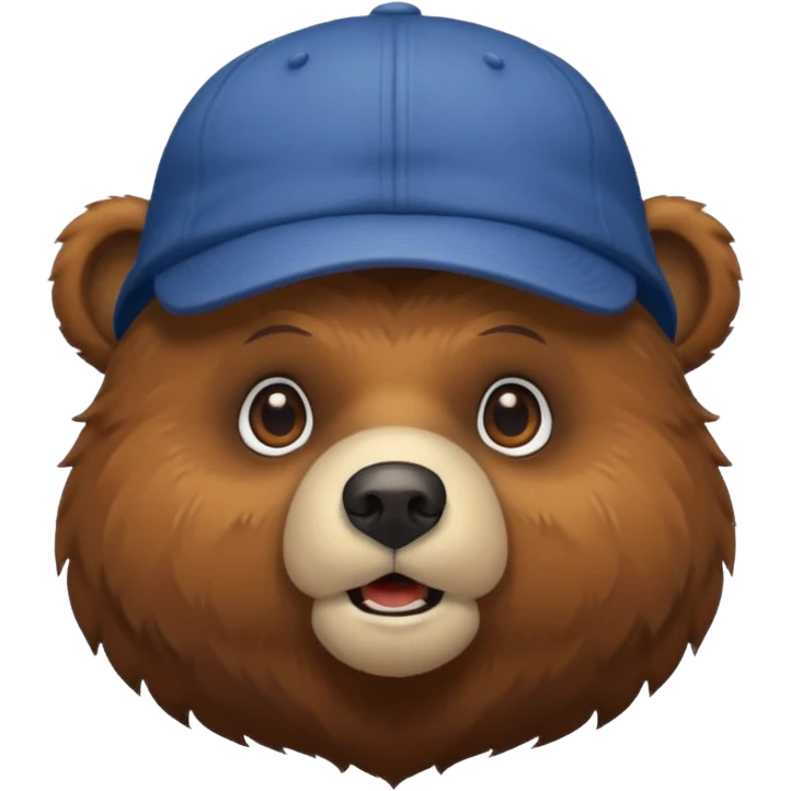 Bear with cap emoji