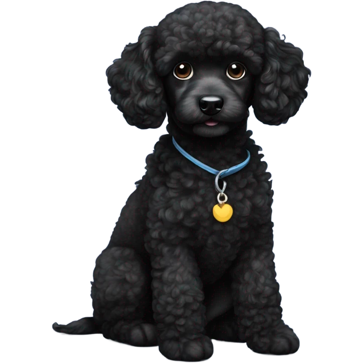 black poodle puppy emoji