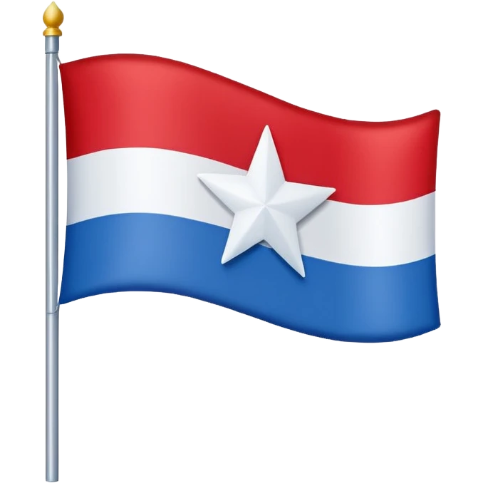 Make an emoji of a flag that is red blue red it’s a star in the middle emoji