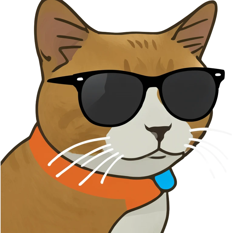 Cat with sunglasses emoji