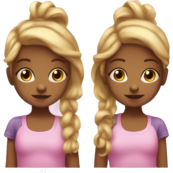 tow 4 years old twins girl and a 2 years old girl emoji