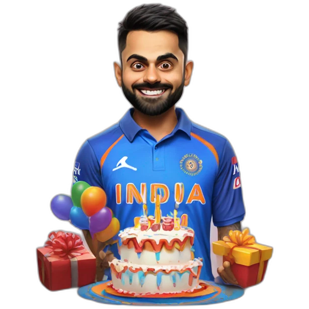 Happy Birthday virat Kohli emoji