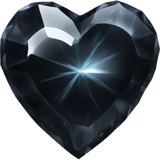 Black crystal heart emoji