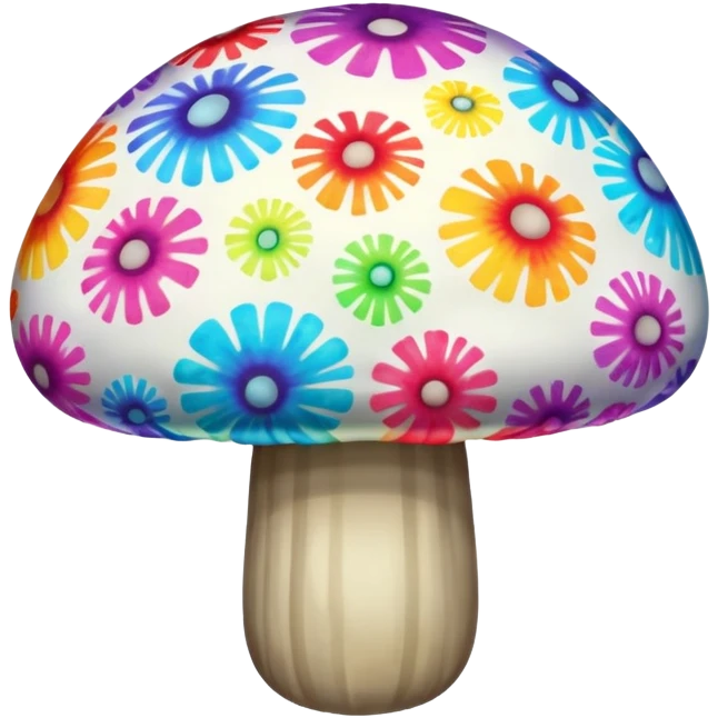 Tie dye mushroom emoji
