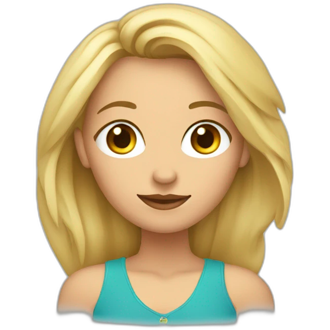 Mujer rubia melena corta emoji
