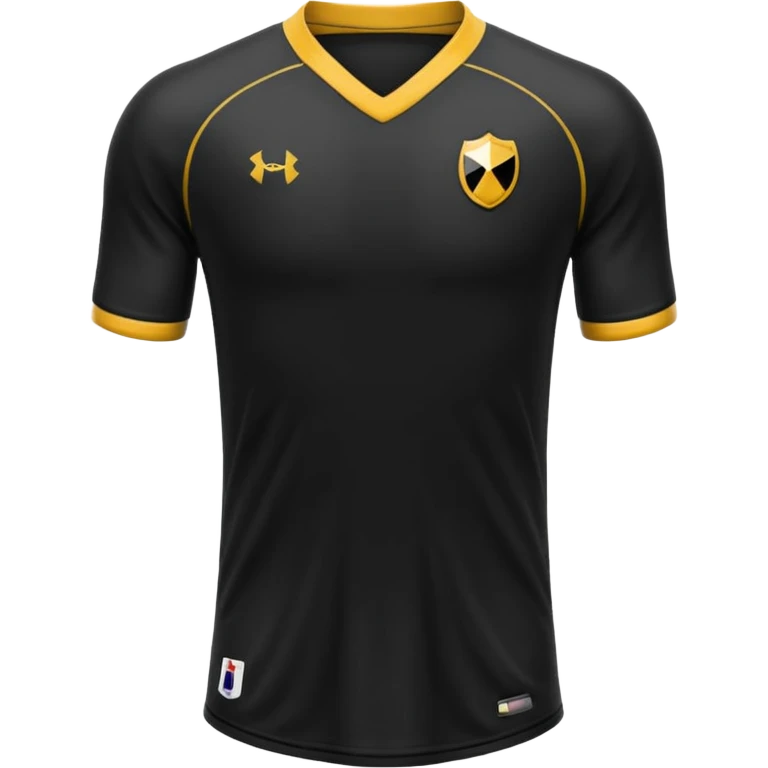 maillot football uni noir sans détails emoji