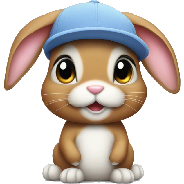 bunny with a cap emoji