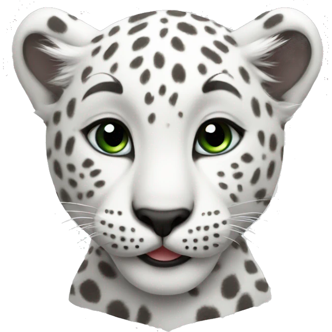 white leopard cub emoji