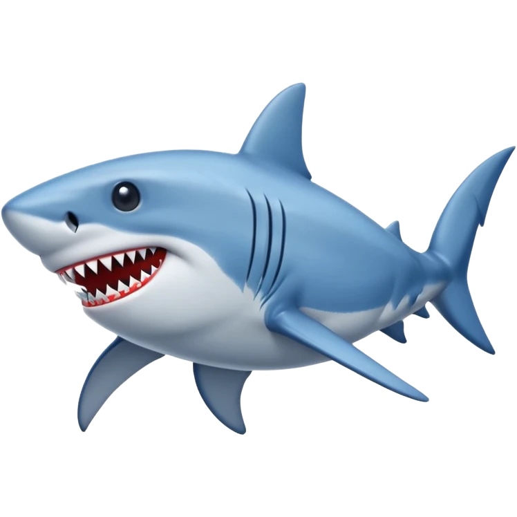 A shark with blue shoes emoji