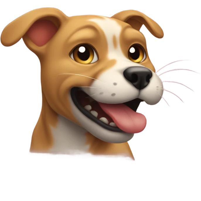 Cat smacking dog emoji