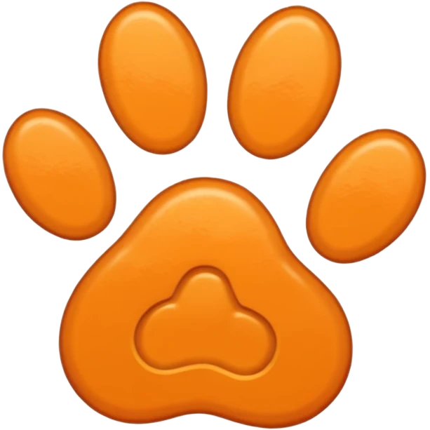 a very pale orange pawprint emoji