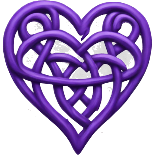 Purple celtic heart emoji
